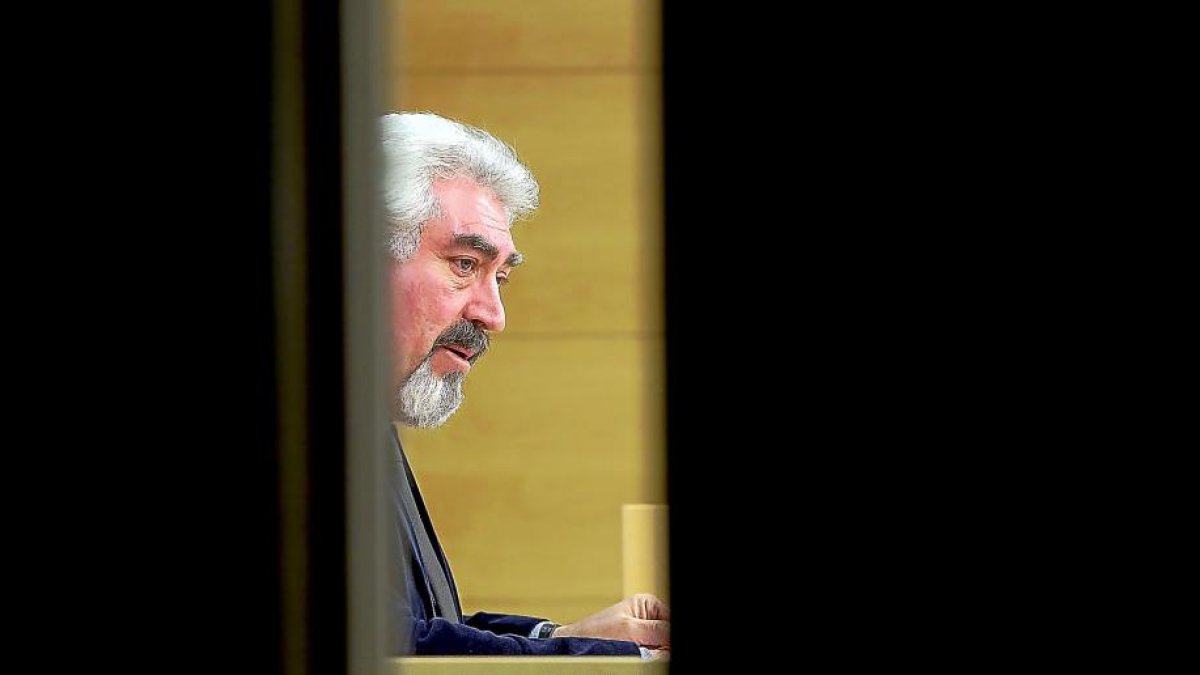 El procurador de Ciudadanos José Ignacio Delgado, ayer en las Cortes.-ICAL