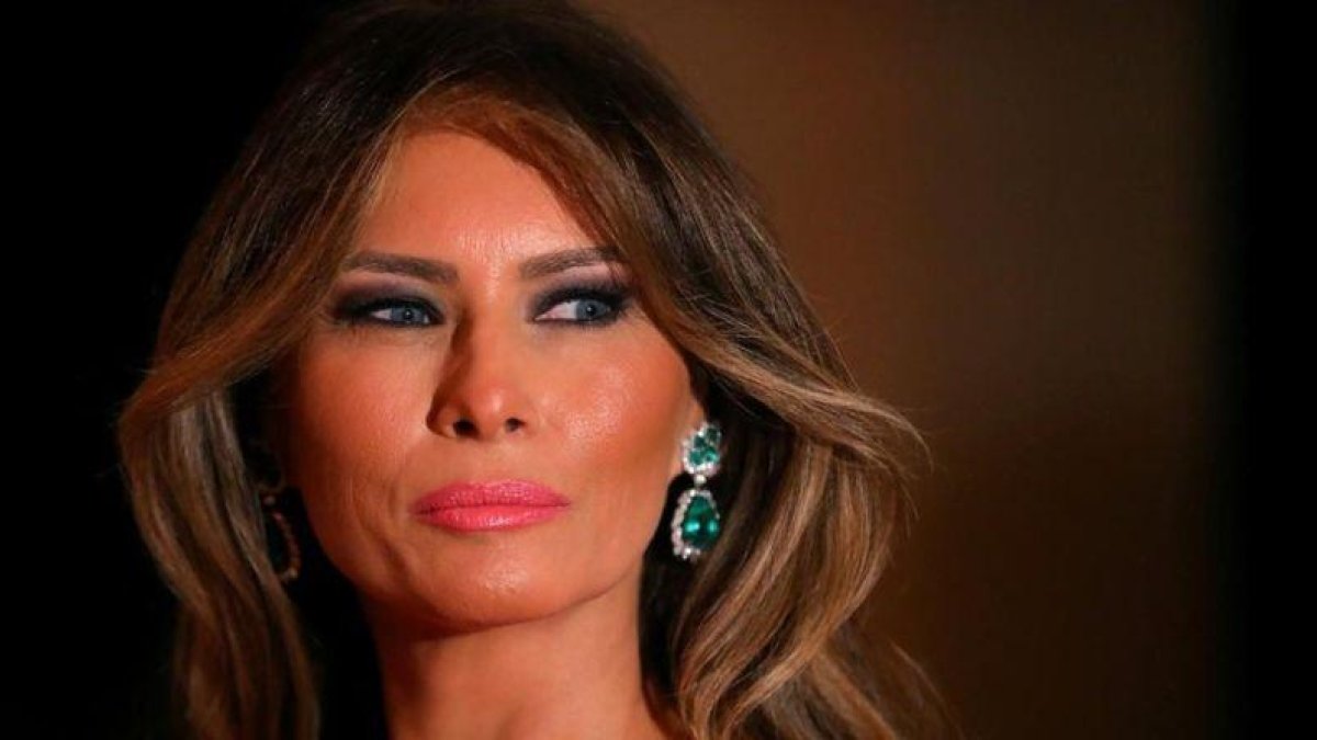 Melania Trump fotografiada en la gala anual de la Cruz Roja en Palm Beach.-CARLOS ABRRIA