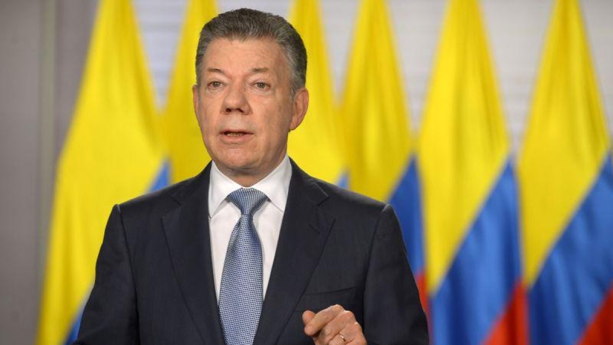 Juan Manuel Santos, en un mensaje a la nación.-HANDOUT (REUTERS)