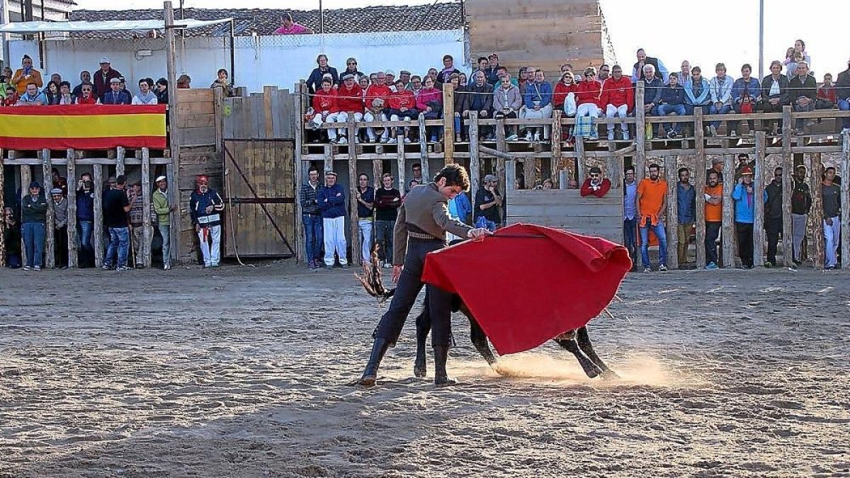 Uno de los espectáculos taurinos de la localidad de Montemayor durante las fiestas del año pasado en la Plaza de Toros.-E.M.