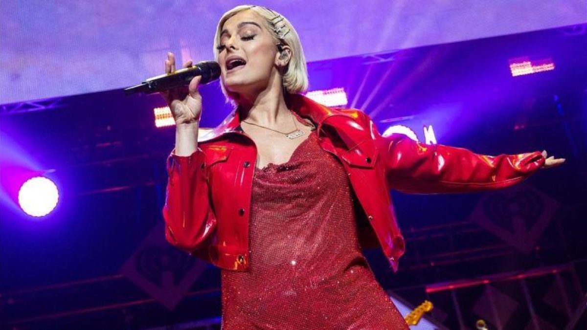 La cantante Bebe Rexha, durante un concierto en Texas, el pasado mes de noviembre.-SUZANNE CORDEIRO (AFP)