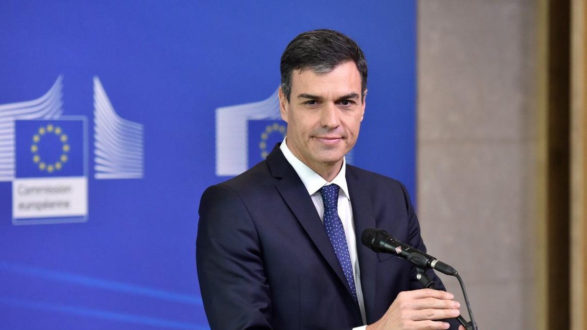 Pedro Sánchez, en su estreno en Bruselas-ERIC VIDAL / REUTERS