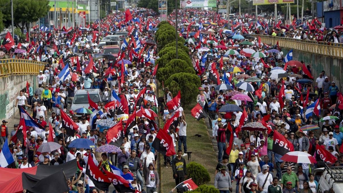 Manifestación pro-sandinista en Managua-JORGE TORRE