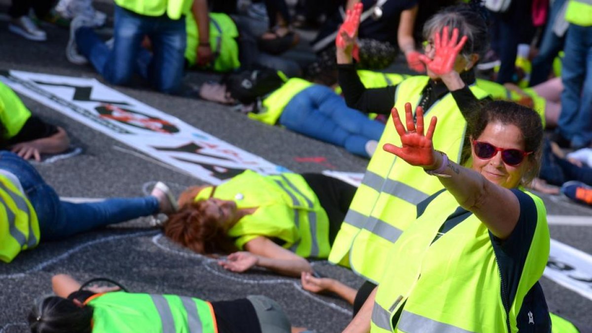 Imagen de la protesta de la plataforma.-ICAL