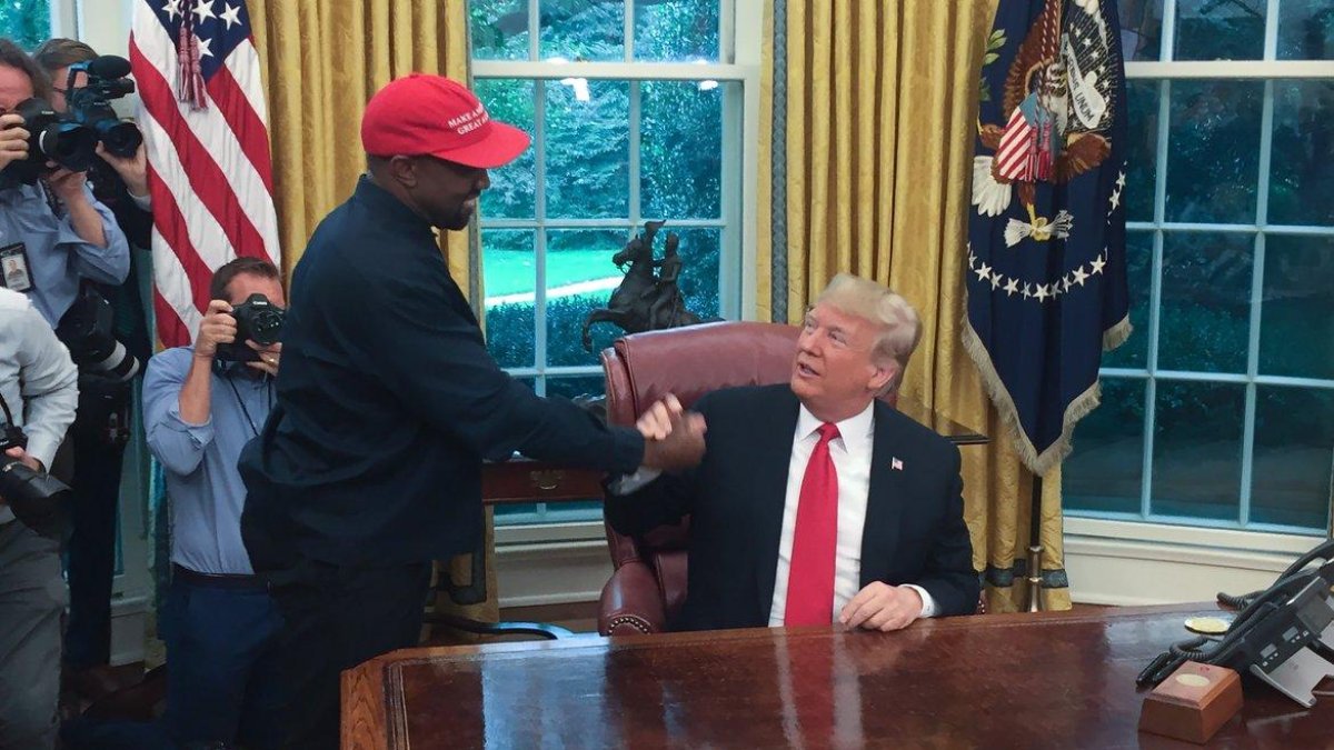 Kanye West departe con Donald Trump-SEBASTIAN SMITH
