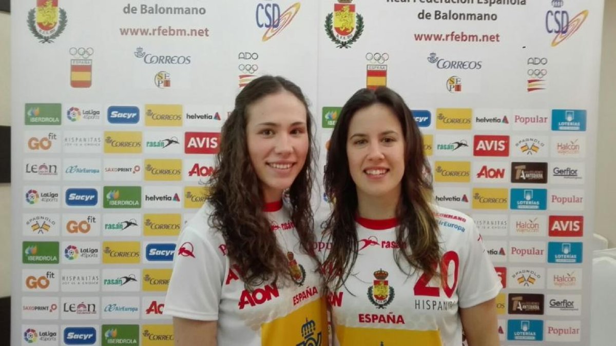 María Prieto y Silvia Arderius, ayer en Guadalajara con la elástica de España ‘B’.-EM