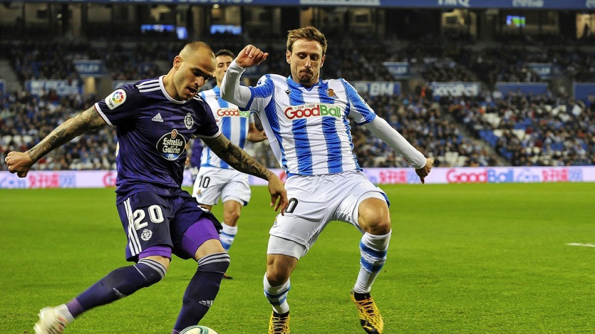 Partido de futbol de la Liga Santander entre Real Sociedad y Valladolid en el Estadio Anoeta de San Sebastian 28022020 - FOTO ARABA PRESS - UNANUE