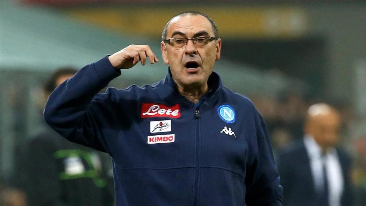 El entrenador del Nápoles, Maurizio Sarri-REUTERS/ CIRO DI LUCA
