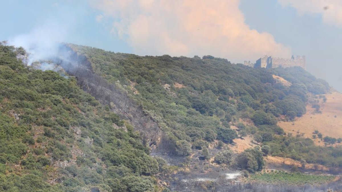 Incendio en la localidad de Borrenes (León).-ICAL