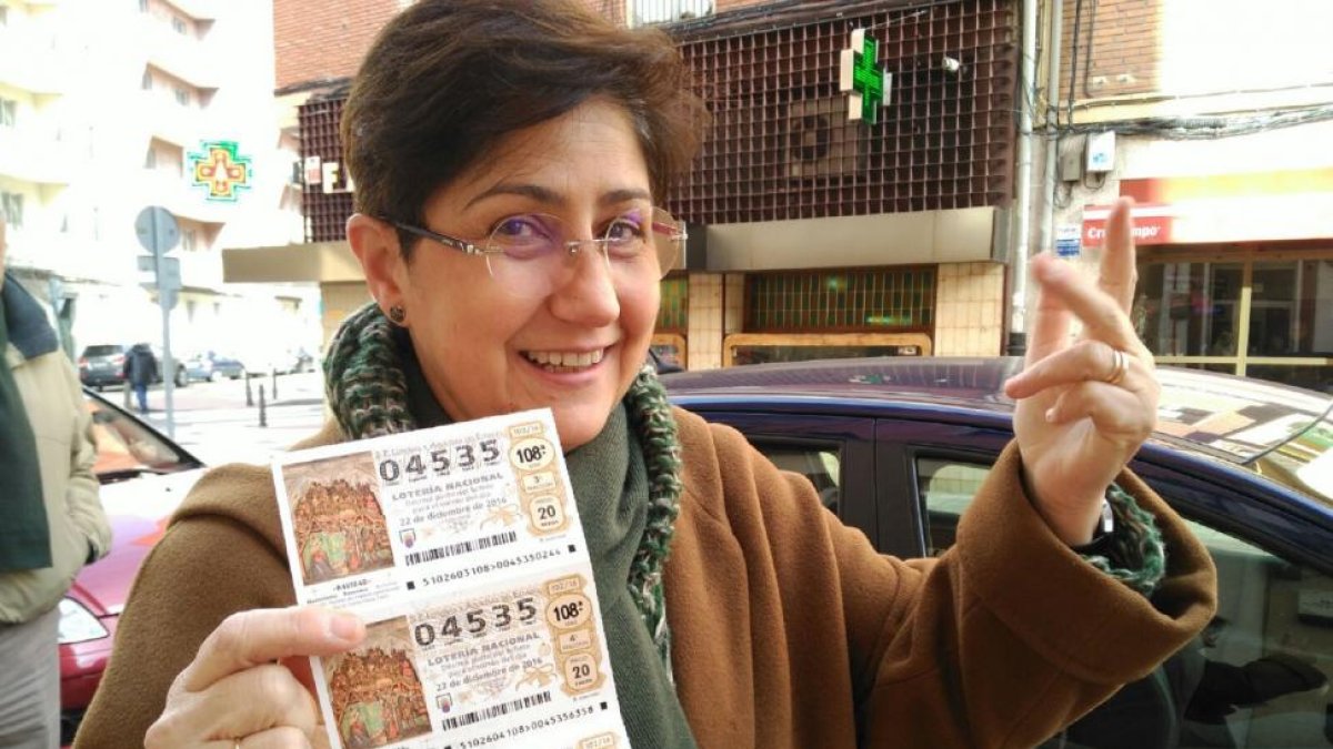 La lotera Carmen Carrillo.-EL MUNDO