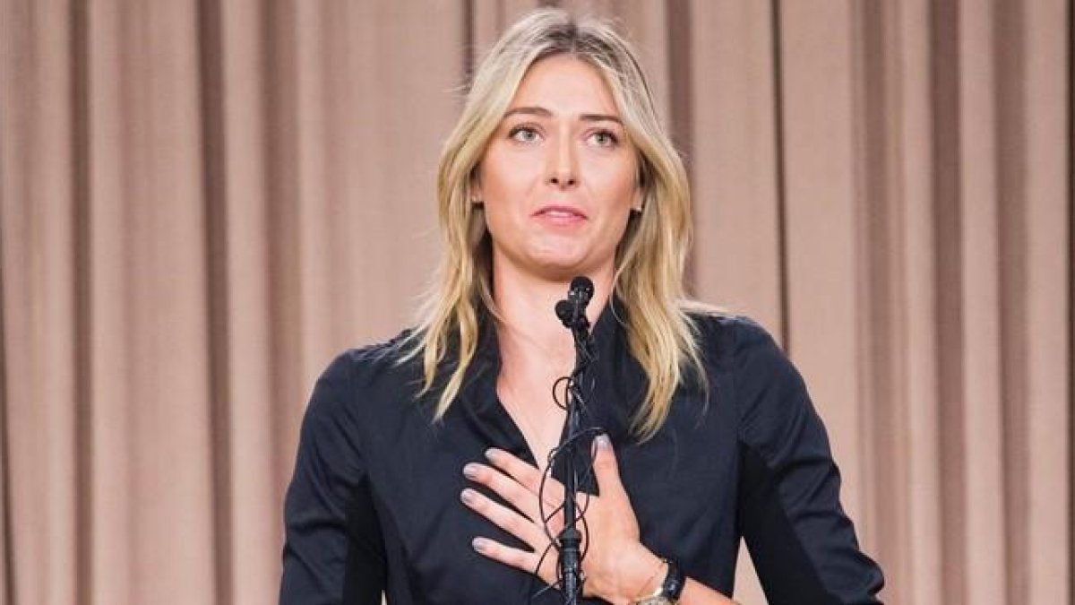 Maria Sharapova, durante la rueda de prensa en Los Ángeles.-AFP / ROBYN BECK