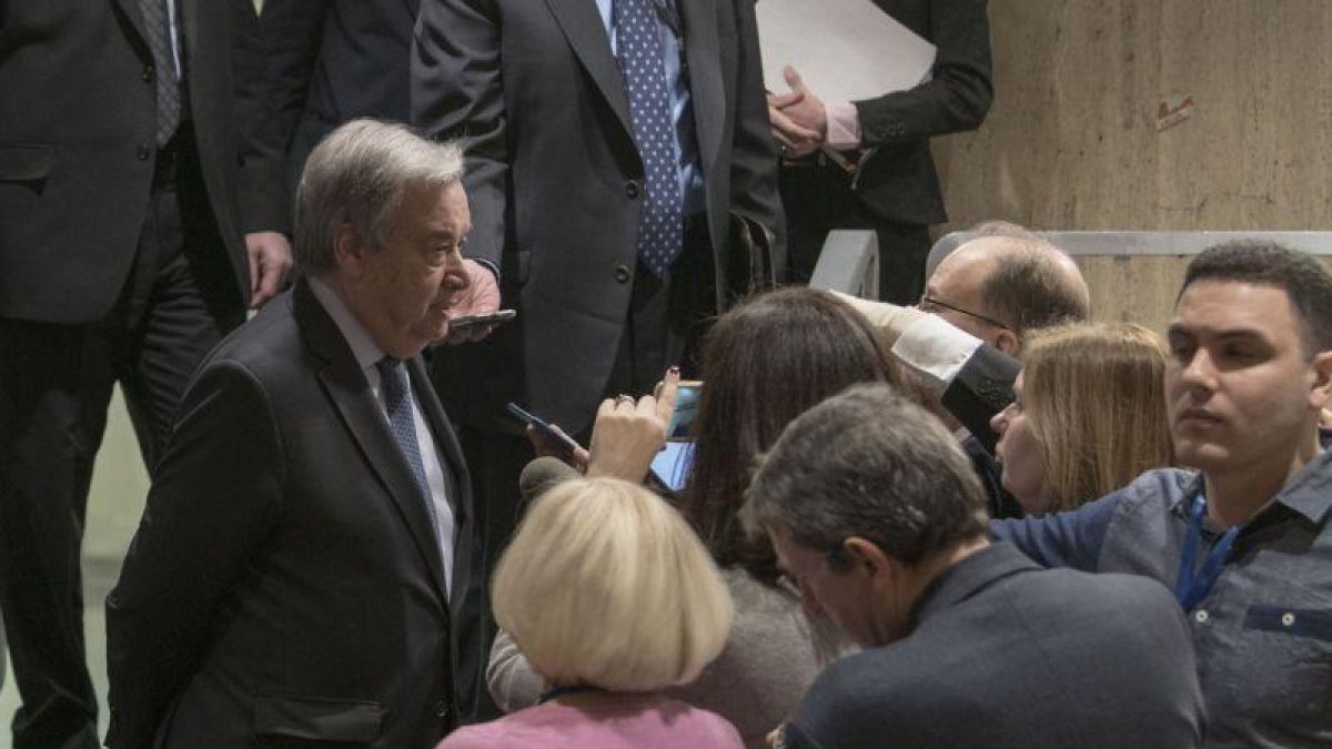 El secretario general de la ONU António Guterres en la sede del organismo en Nueva York.-ONU