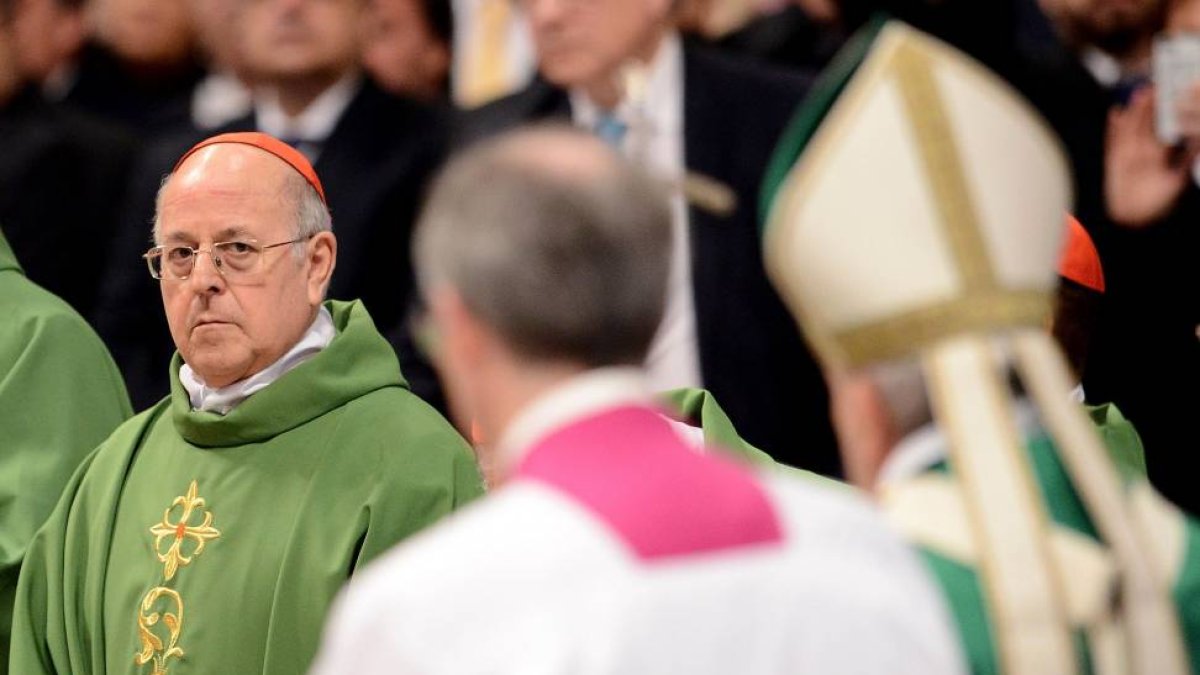 Ricardo Blázquez asiste ayer el El Vaticano a su primera misa tras ser creado cardenal el pasado sábado-Ical