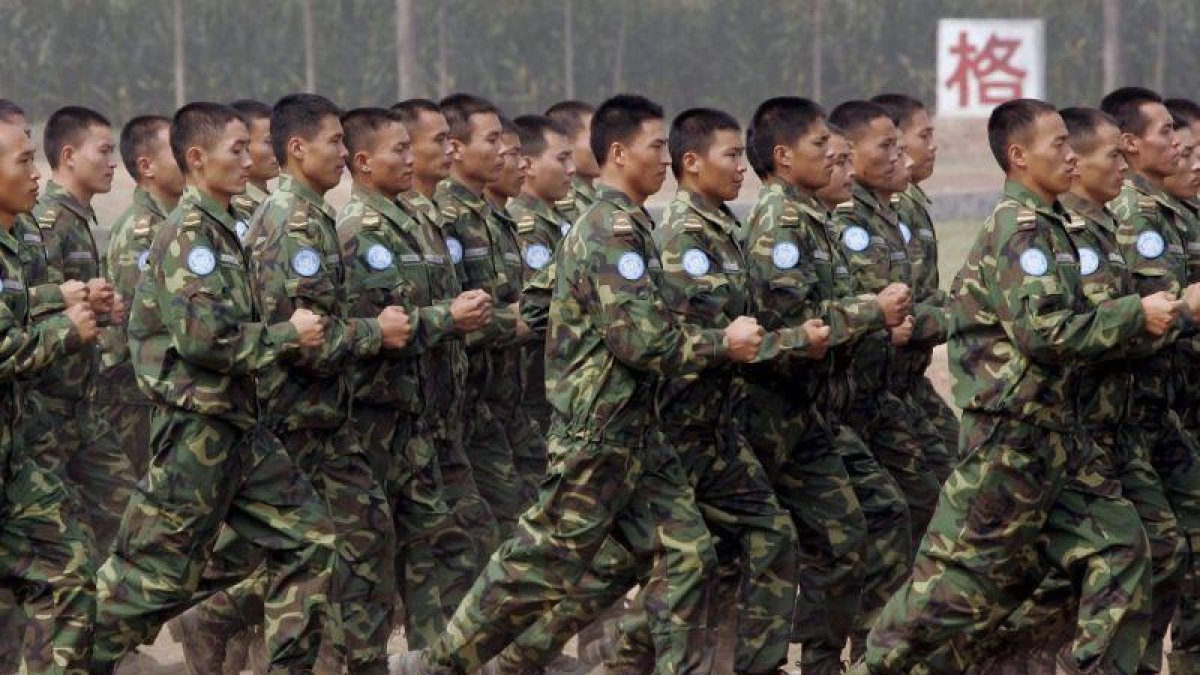Ejército de China en ejercicios de preparación militar.-EFE