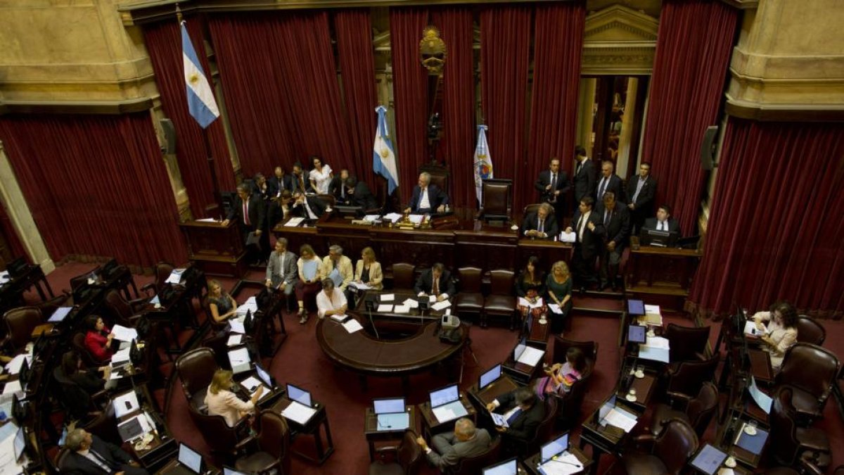 Debate en el Senado de Argentina sobre el pago a los fondos buitre.-AP / NATASHA PISARENKO
