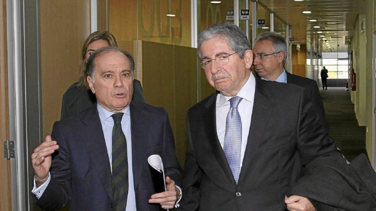 Tomás Villanueva con José Luis López de Silanes, en Valladolid-Ical