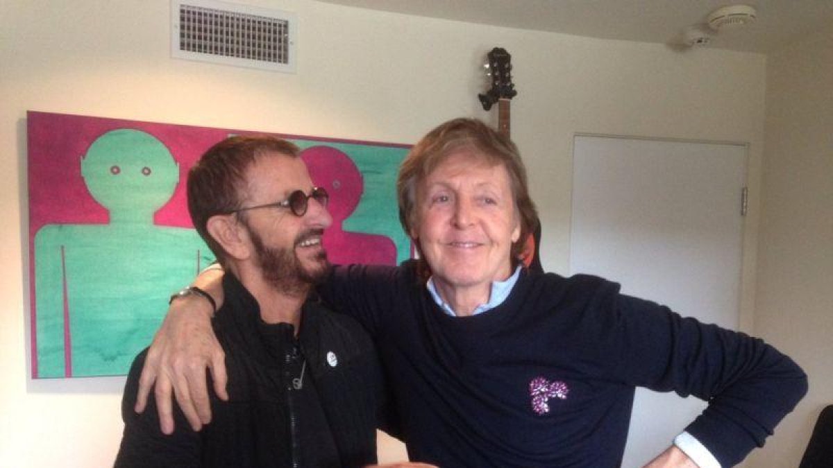 Ringo Starr y McCartney, en la foto que el primero ha colgado en su cuenta de Twitter.-TWITTER RINGO STARR