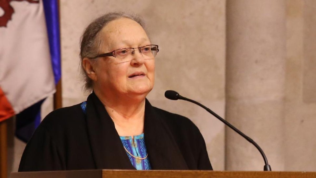La presidenta de la Fundación Vicente Ferrer, Anna Ferrer, ofrece una charla en la Universidad de Valladolid-Ical