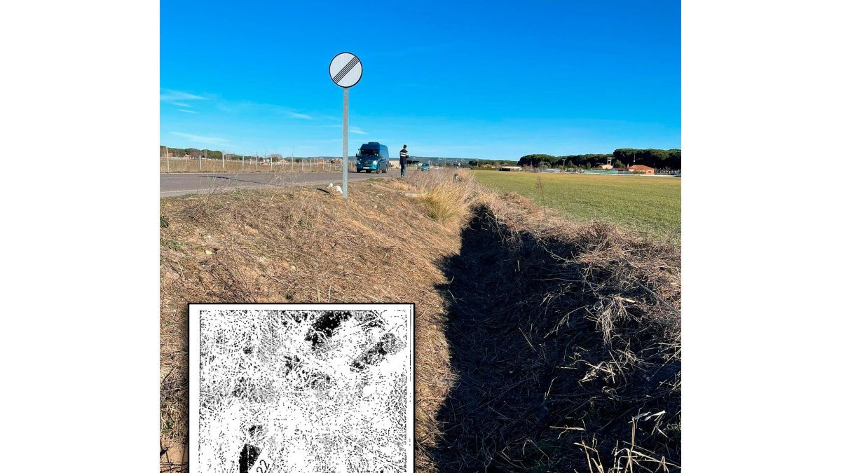 Cuneta en la que apareció el cuerpo de Esther López. | E. M.