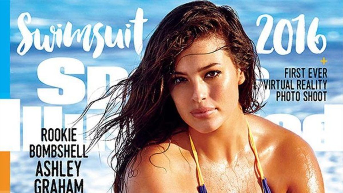 Ashley Graham, la mediática modelo de tallas grandes, fue la protagonsta de la portada de 'Sport Illustrated' 2016.-