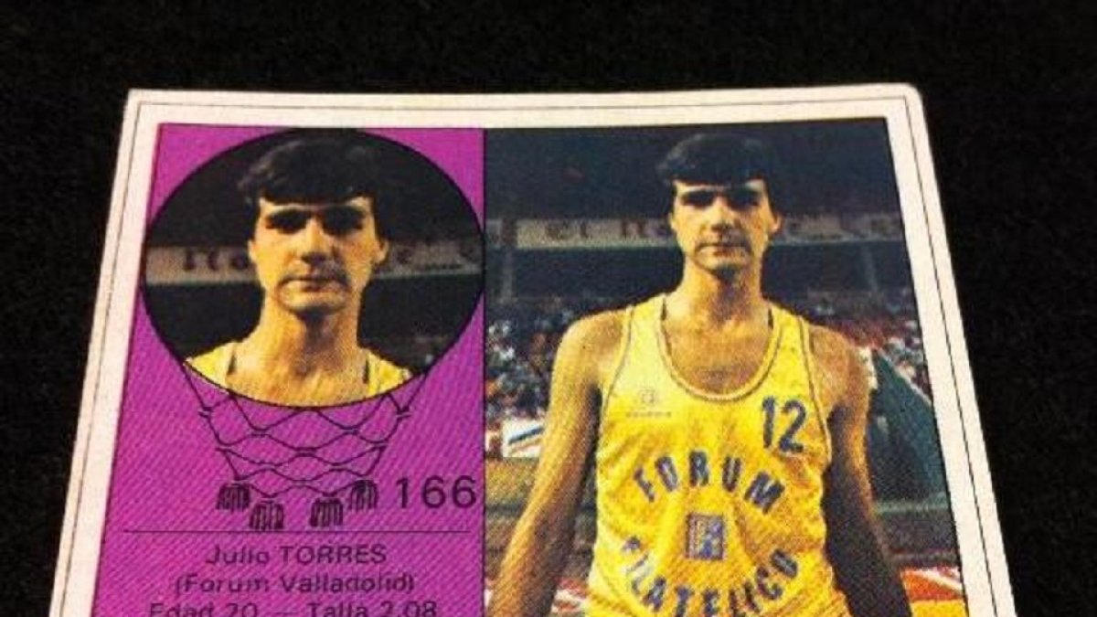 Un cromo de Julio Torres en su etapa en el Fórum Valladolid. / EL MUNDO
