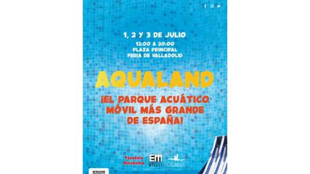 Cartel que anuncia el parque hinchable acuático Aqualand. -E. M.