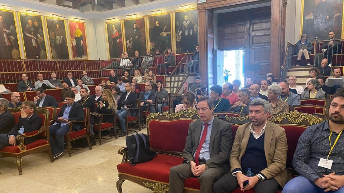 Enrique Sánchez-Guijo y Luis Pujades, en el Pleno del Comité Español de Deporte Universitario del CSD celebrado en Valencia. / EM