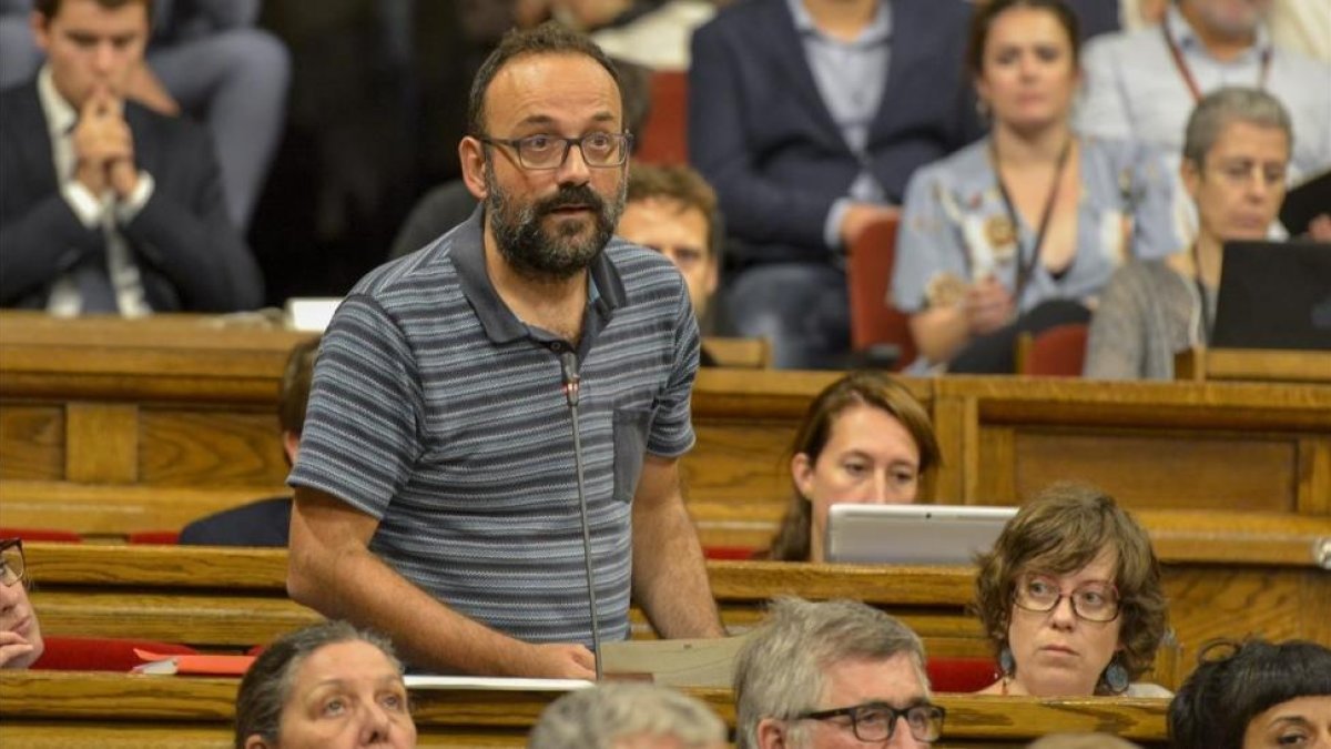 Benet Salellas reconoce que el Govern no estaba preparado para un escenario de unilateralidad pura.-FERRAN SENDRA