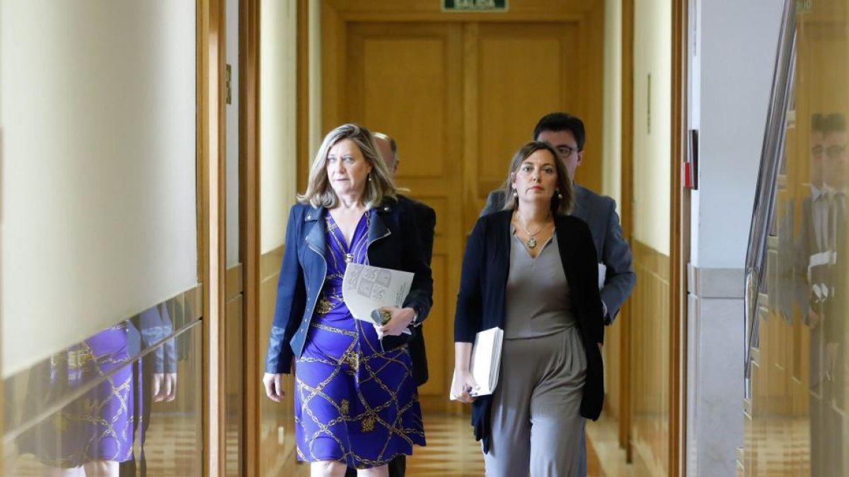 Rueda de prensa del Consejo de Gobierno a cargo de la Consejera Portavoz Milagros Marcos y la consejera de Hacienda Pilar del Olmo.-ICAL