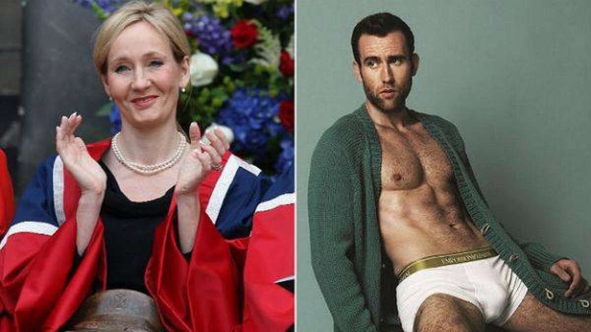 J.K. Rowling y Matthew Lewis han mantenido una divertida conversación a raíz de las fotos del actor en 'Attitude'.-Foto: TWITTER / AFP / DAVID CHESKIN
