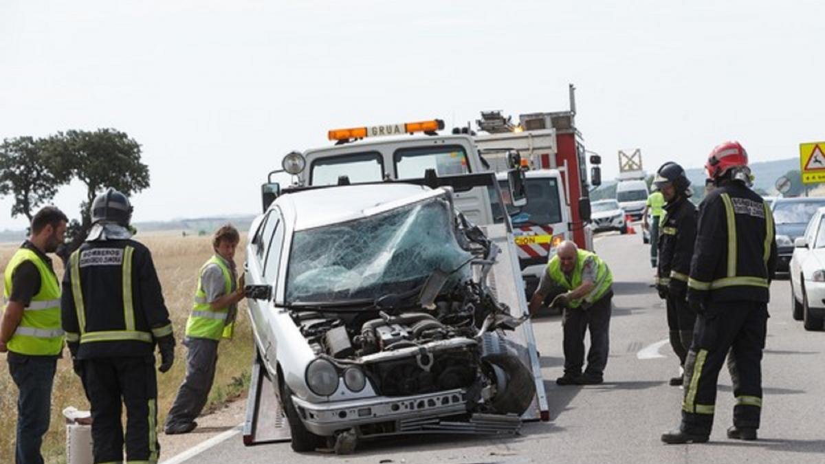 Una persona ha perdido la vida en un accidente que ha tenido lugar a las 9.02 horas en el kilómetro 16 de la N-631, a la altura de Pozuelo de Tábara-J. L. LEAL / ICAL