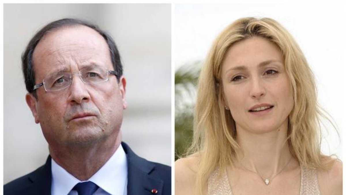 El presidente francés, François Hollande y la actriz francesa Julie Gayet-Foto: