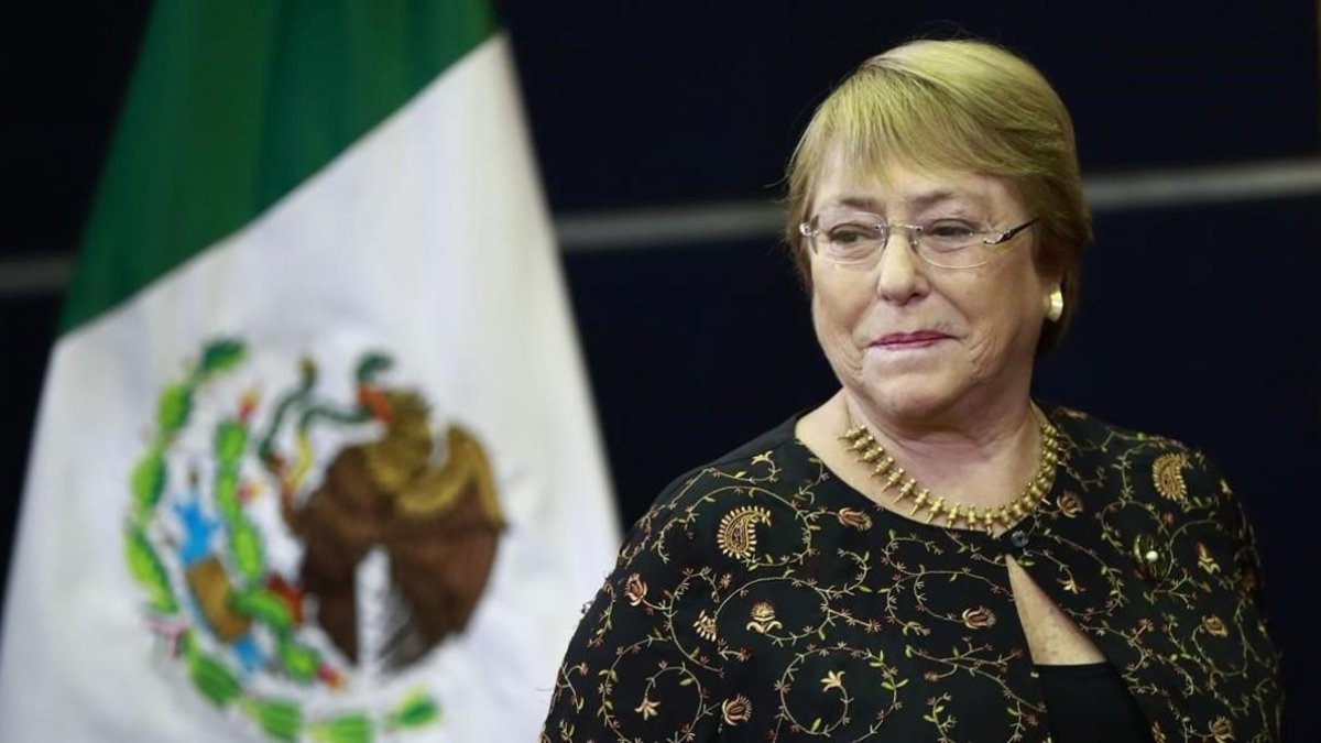 Michelle Bachelet durante una ponencia magistral de Derechos Humanos. /-JOSE MENDEZ