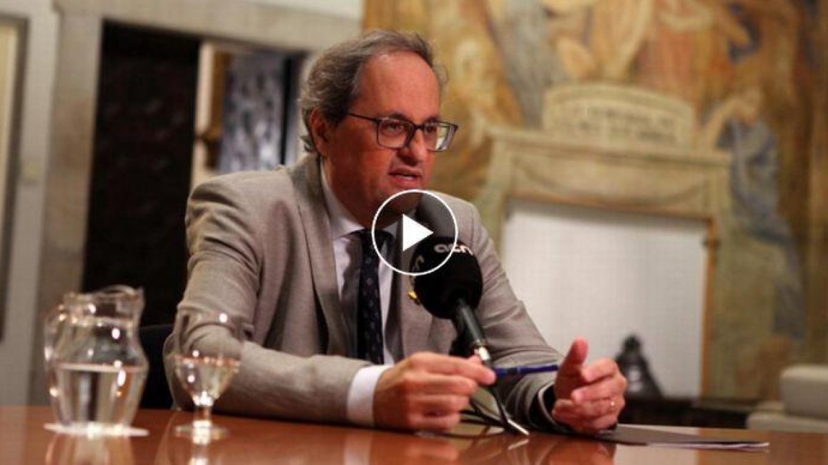 Extracto de la entrevista al president Quim Torra de la agencia ACN. /-PAU CORTINA (ACN / VÍDEO: RAFA GARRIDO / ACN)