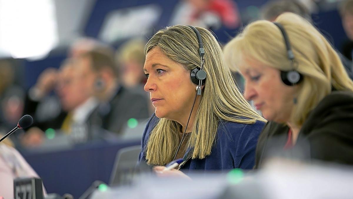 La eurodiputada del PP en una intervención en la Eurocámara.-E.M.