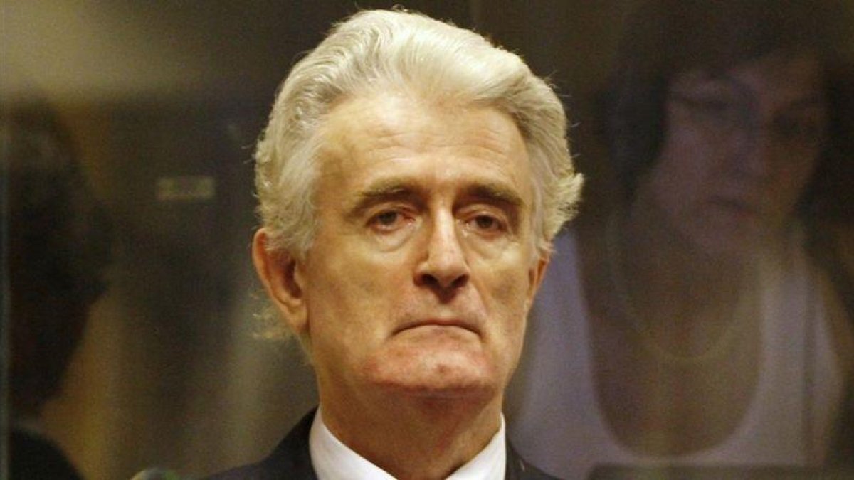 Karadzic, en su aparición inicial en el tribunal, el 31 de julio del 2008.-AP / JERRY LAMPEN