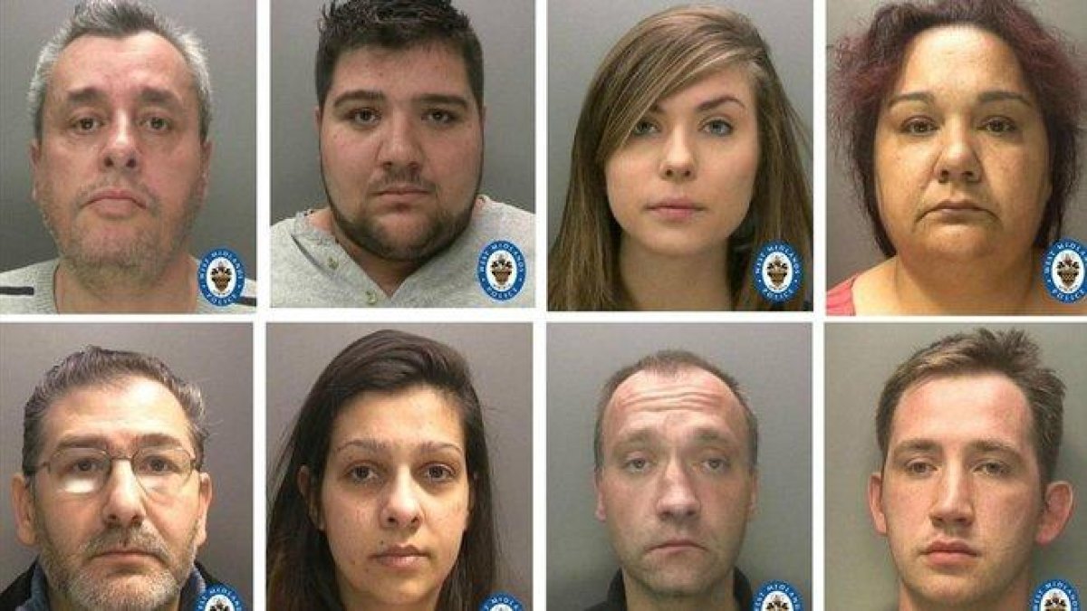 Los miembros de la banda detenida por tráfico y explotación.-BRITISH WEST MINDLANDS POLICE