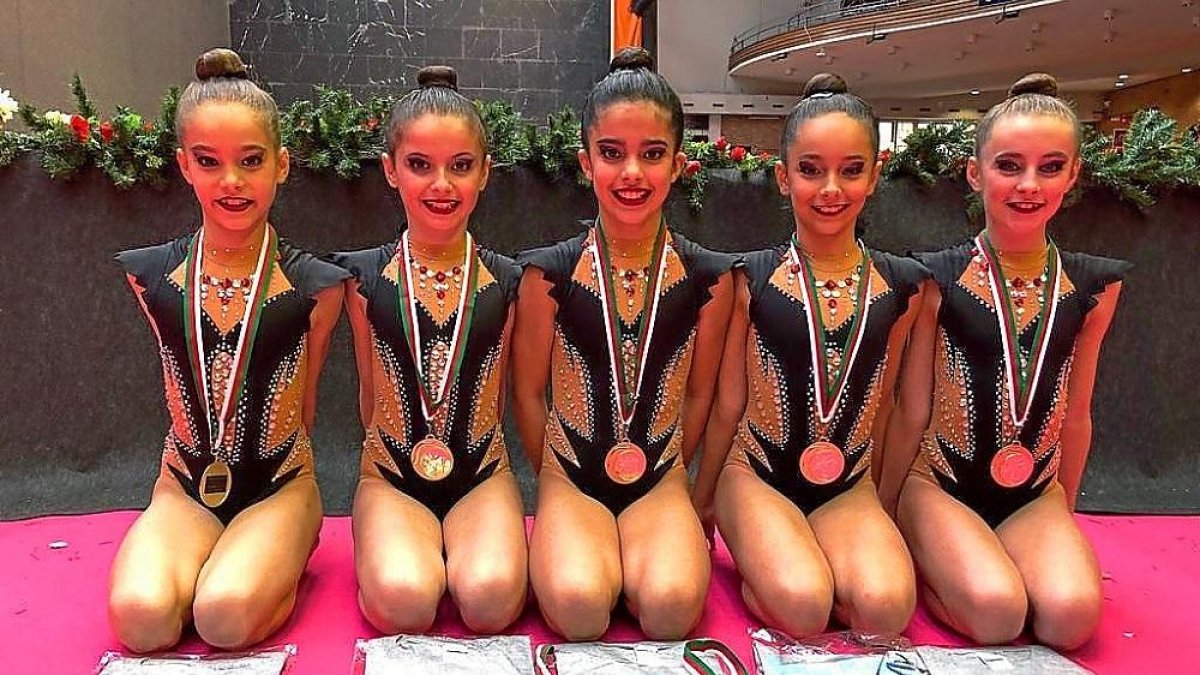Equipo infantil de gimnasia de LaVictoria.-E. M.