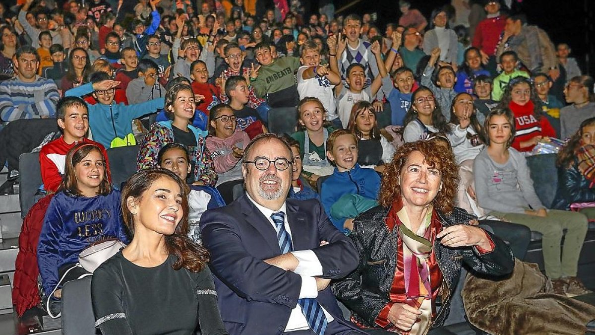 Blanca Marsillach y Fernando Rey, ayer, en el Centro Cultural ‘Miguel Delibes’.-J.M. LOSTAU