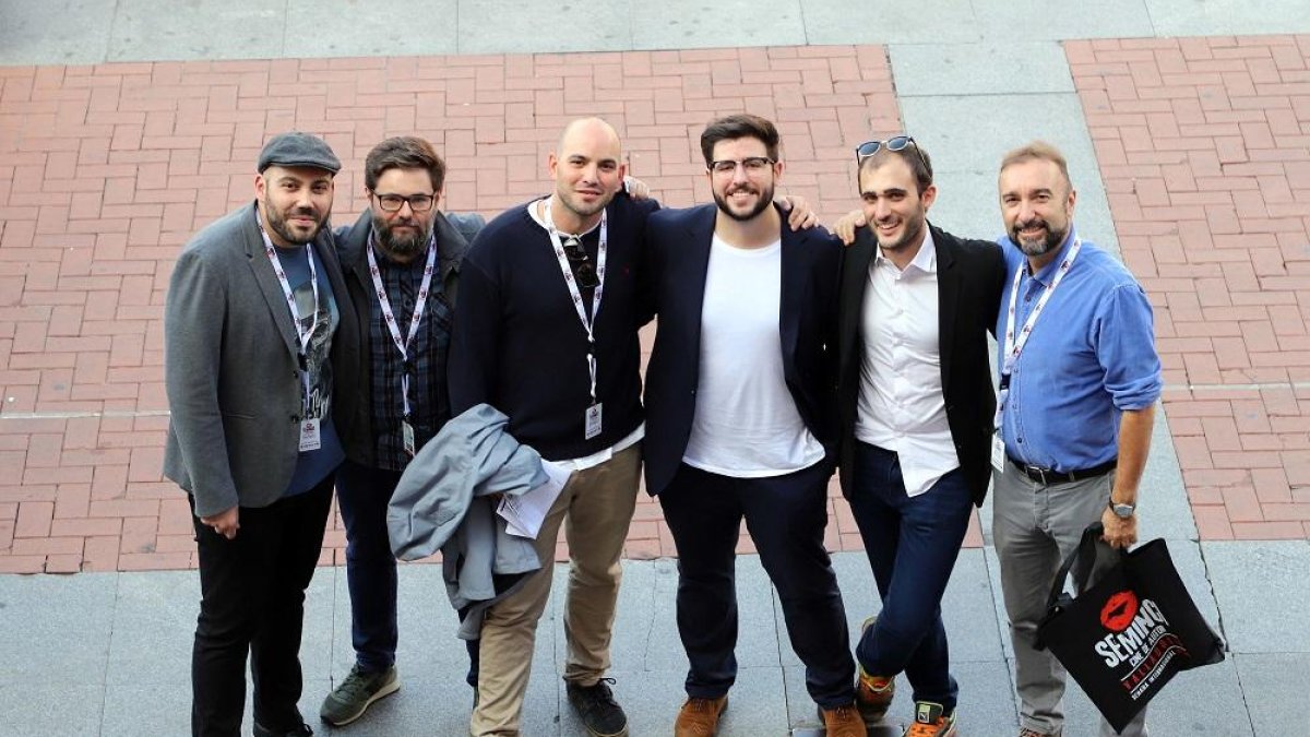 Los seis creadores seleccionados este año para participar en la sección Castilla y León en Corto de la Semana Internacional de Cine de Valladolid.-ICAL