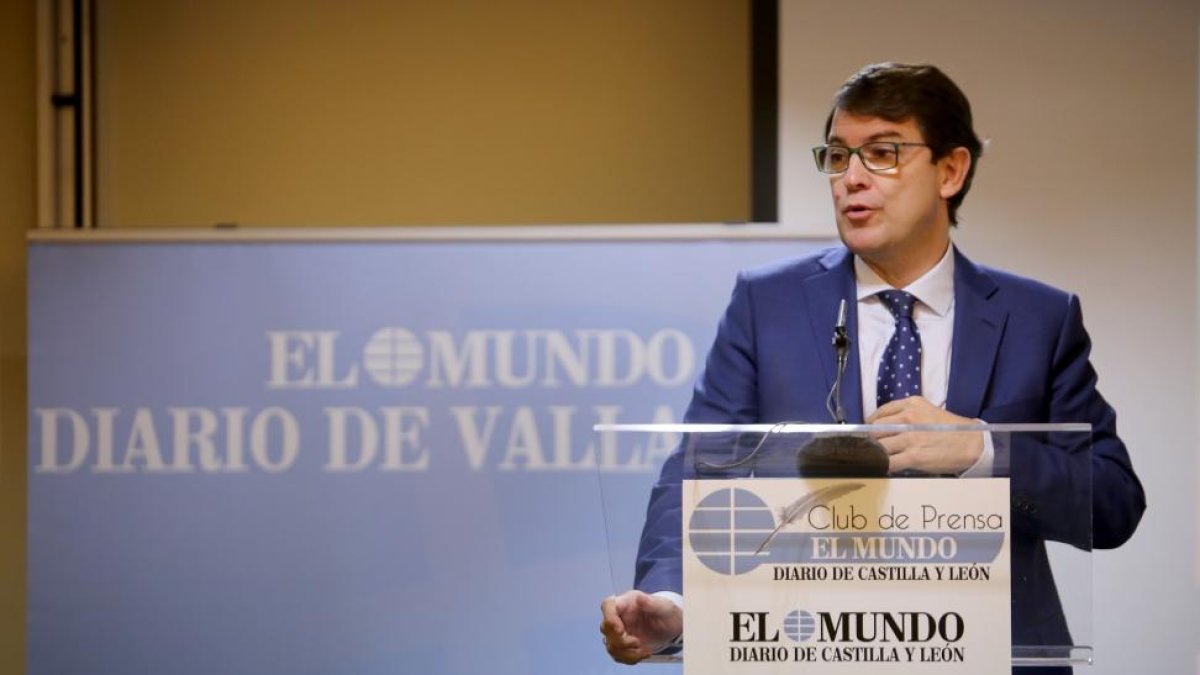 Club de Prensa El Mundo-Diario de Castilla y León bajo el título 'Conversaciones Políticas', presentado por el presidente del PP de Castilla y León, Alfonso Fernández Mañueco-Leticia Pérez / ICAL