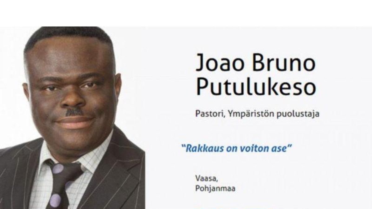 Joao Bruno Putulukeso, candidato del partido ultranacionalista Verdaderos Finlandeses.-