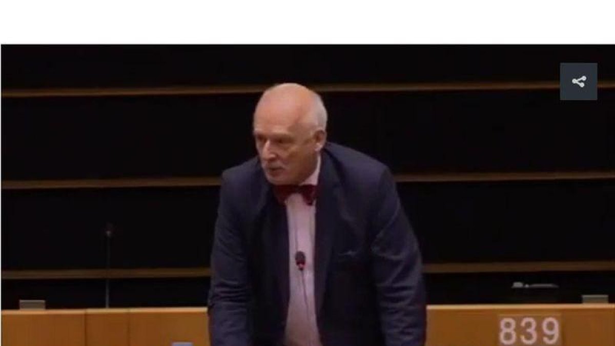 El ultraderechista polaco Janusz Korwin-Mikke-