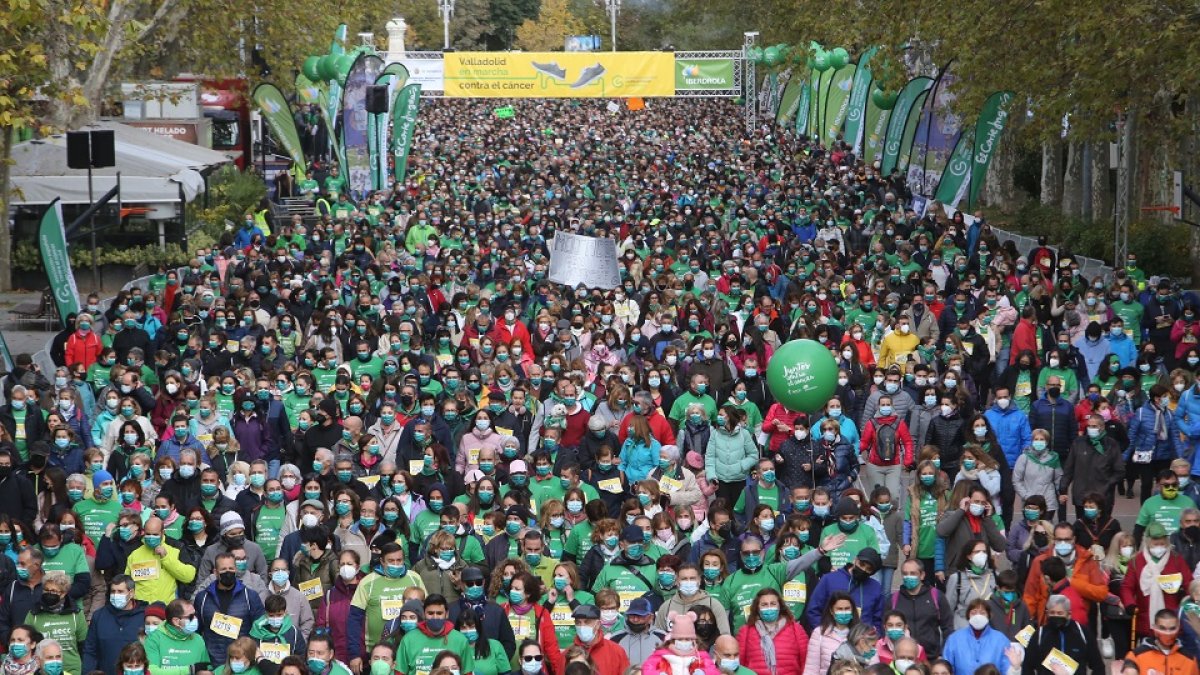 Imagen de archivo de la 'X Marcha contra el cáncer' en Valladolid.- ICAL