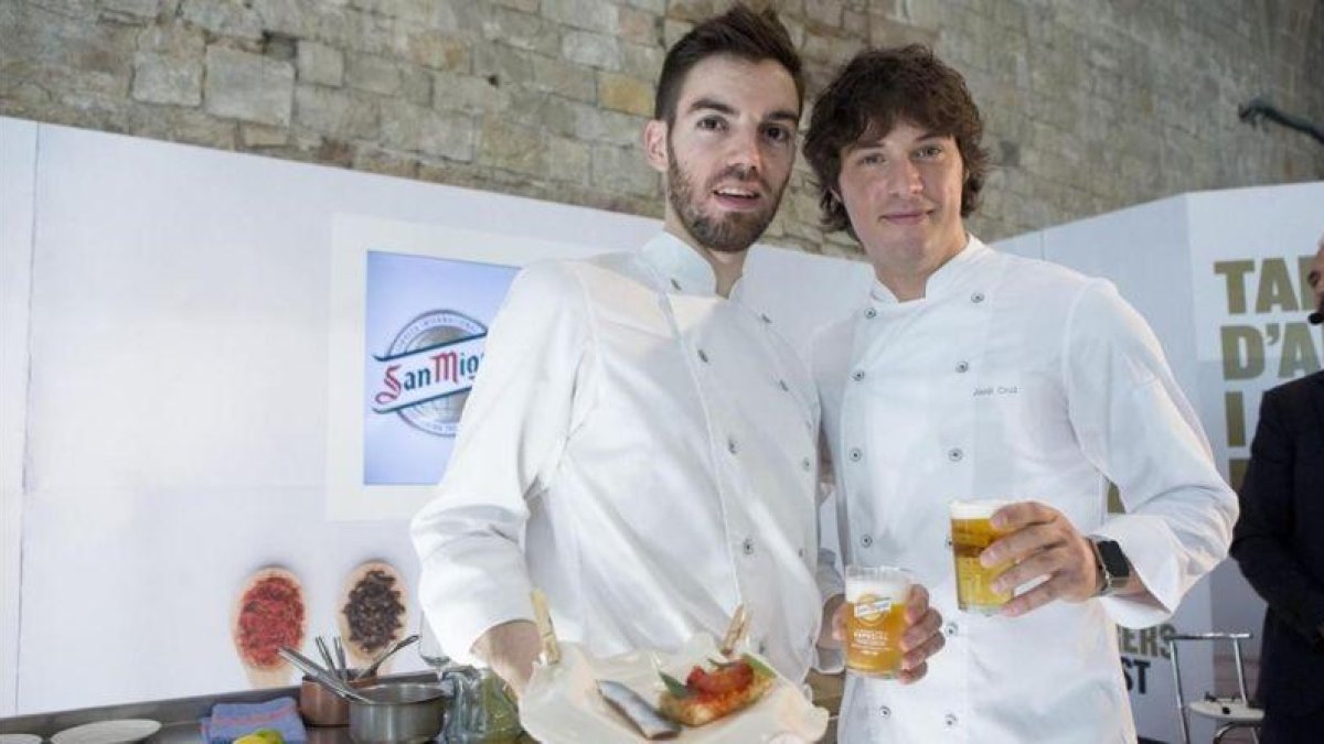 Jordi Cruz y David Andrés, del restaurante ABaC de Barcelona.-FERRAN NADEU