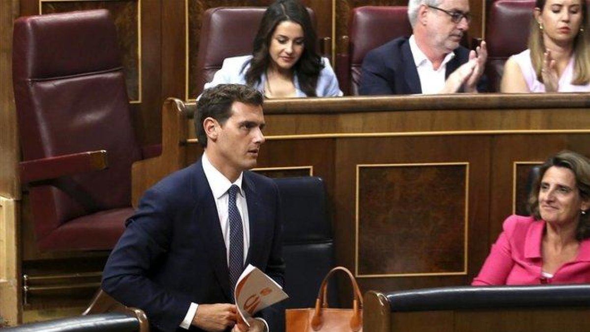 Albert Rivera, el pasado 22 de julio, el primer día del debate de investidura.-DAVID CASTRO