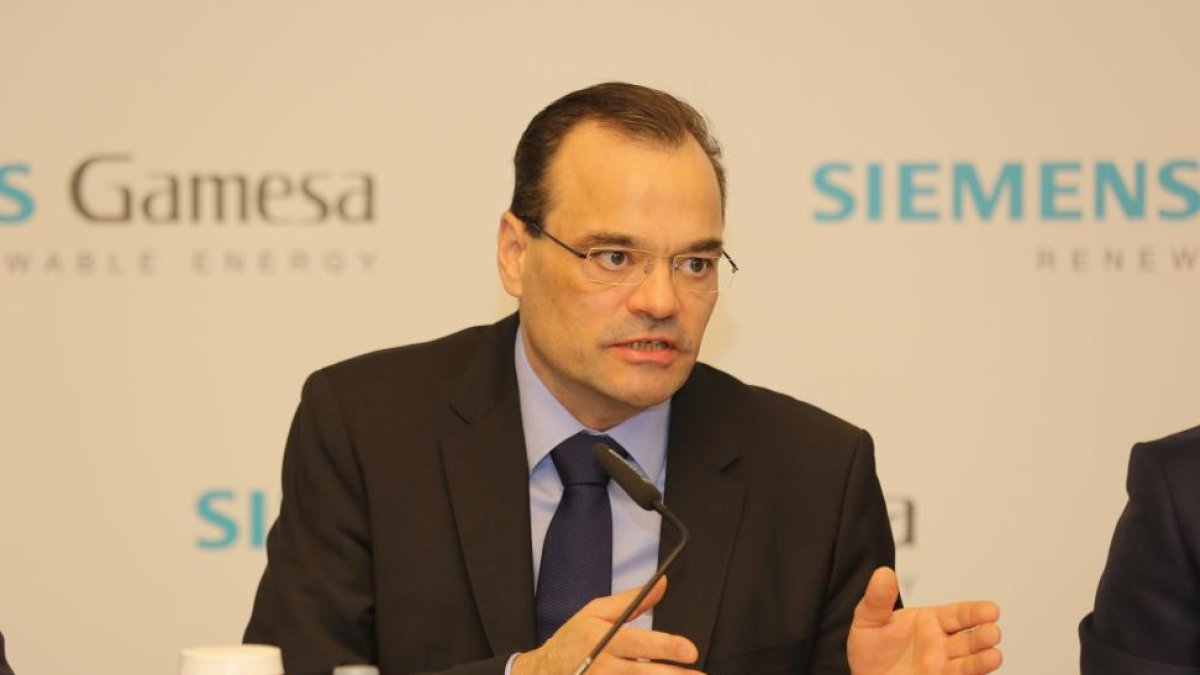 El consejero delegado, Markus Tacke, ayer en Madrid.-SIEMENS GAMESA