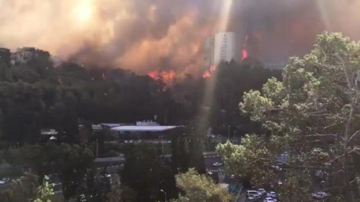 Oleada de incendios en Israel.-TWITTER