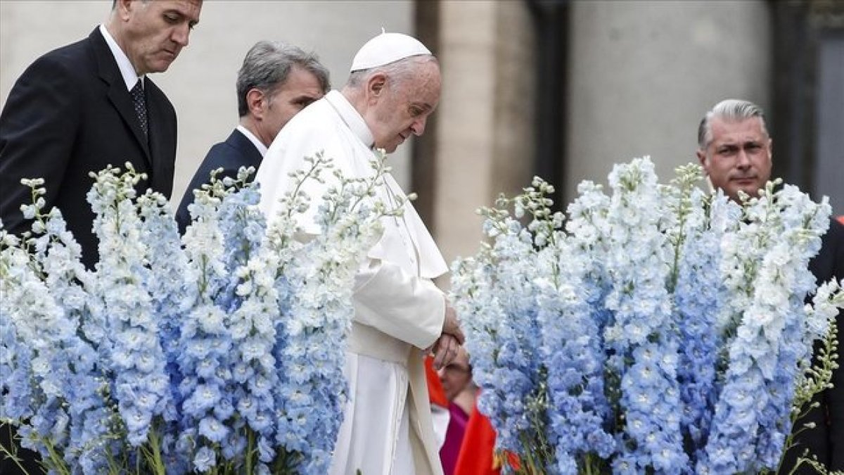El papa Francisco en la celebración del Domingo de Resurrección en el Vaticano.-EFE