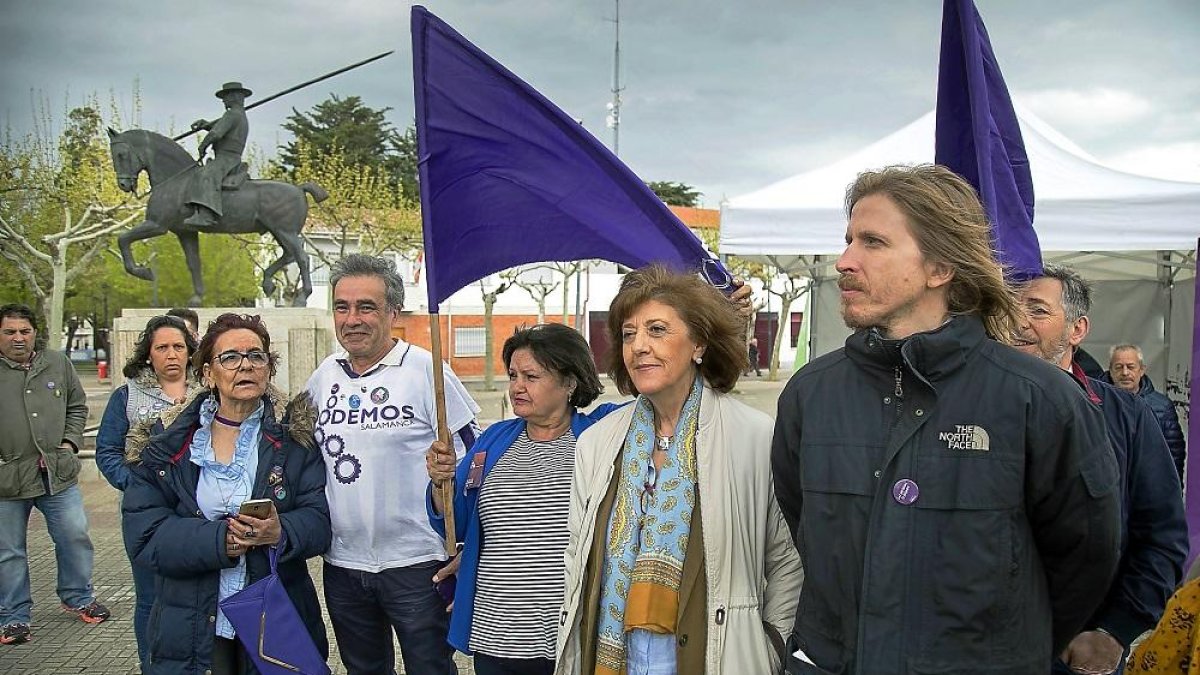 Pablo Fernández durante su visita a Ciudad Rodrigo.-ICAL